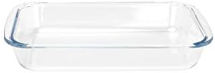 FOYO Basics Tempered Glass Baking Dish, 1.6 Quart Clear Oblong Dish Set