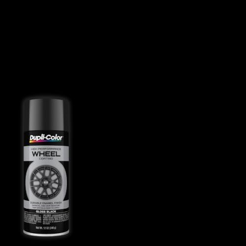 Dupli-Color Wheel Paint, Gloss, Black, 12 oz