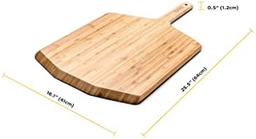 Ooni 16” Bamboo Pizza Peel – Wooden 16 Inch Serving Board, Pizza Spatula Paddle