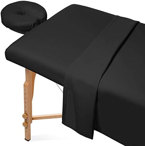 Saloniture 3-Piece Microfiber Massage Table Sheet Set - Premium Facial Bed Cover