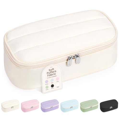 Sooez Cute Pencil Case, Soft Puffers Pencil Pouch, Large Pen Pencil Bag