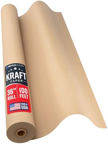 Large Brown Kraft Paper Roll - 36" x 1200" (100 ft) - Made in USA