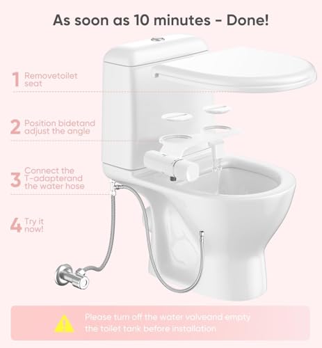 Ultra-Slim Bidet Attachment, Posterior&Feminine Wash-(Retractable Dual