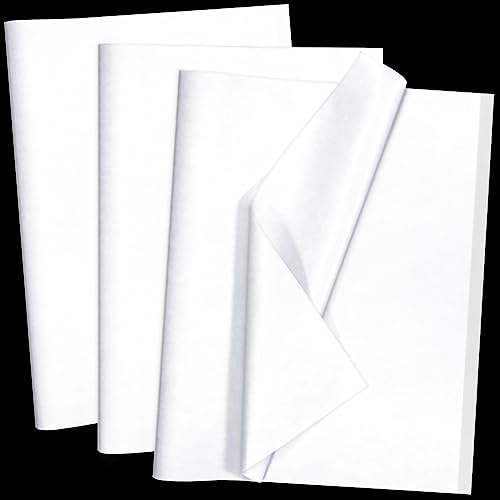 100 Sheets White Tissue Paper Artdly 14 x 20 Inches Recyclable White Wrapping Paper Bulk