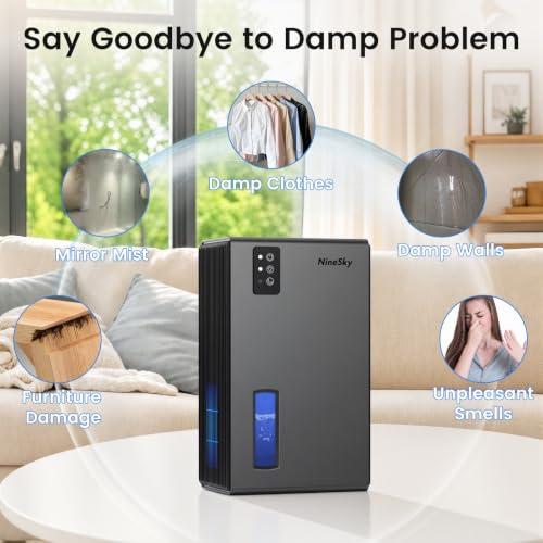 Dehumidifiers for Home, 1000 Sq.Ft Dehumidifier with 95oz Water Tank, Quiet