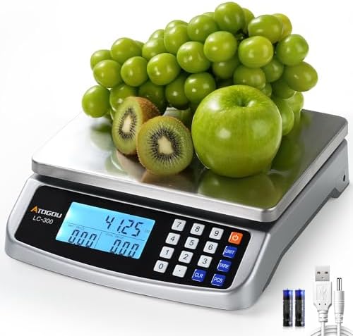 110lb Food Scale, Commercial Kitchen Scale with Price Computing