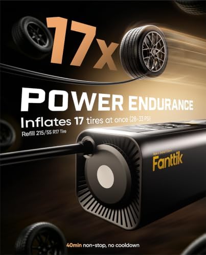 Fanttik X8 APEX Tire Inflator Portable Air Compressor, 1 Min Fast Inflation