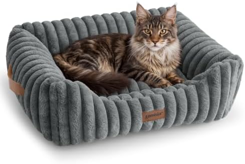 Orthopedic Large Cat Bed with Removable Washable Cover, 25x21''
