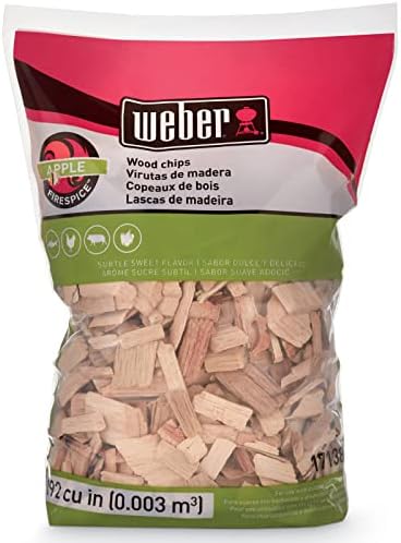 Weber Apple Wood Chips, 2 lb – Premium BBQ Smoking & Grilling Chips for