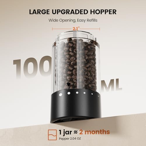 Electric Salt and Pepper Grinder Set - Rechargeable Automatic Salt and Pepper Shakers