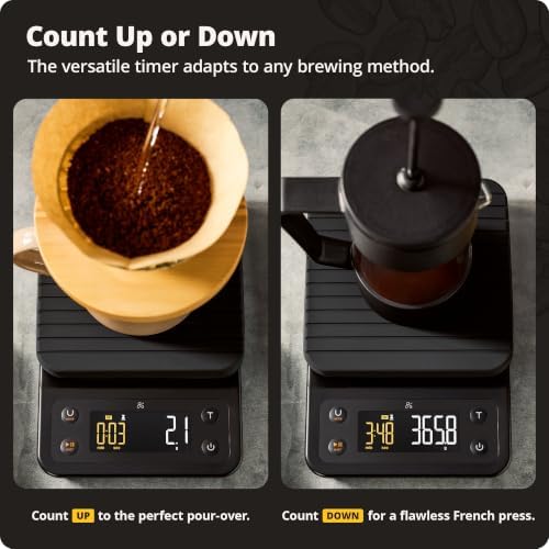 Greater Goods Coffee Scale with Timer, 0.1g Precision for Espresso & Matcha
