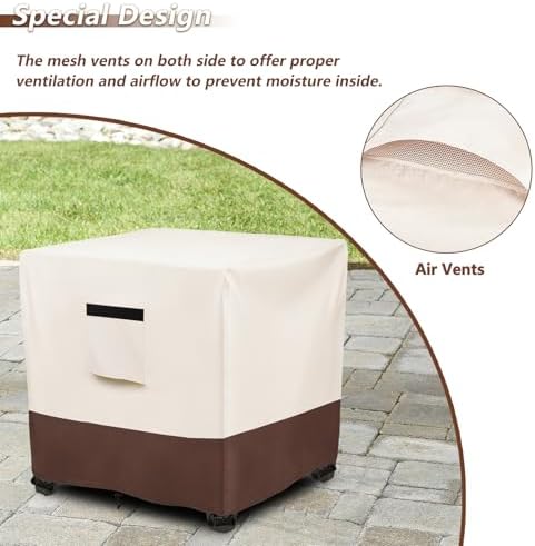 Waterproof Patio Small Side Table Cover,Square Outdoor Ottoman Covers