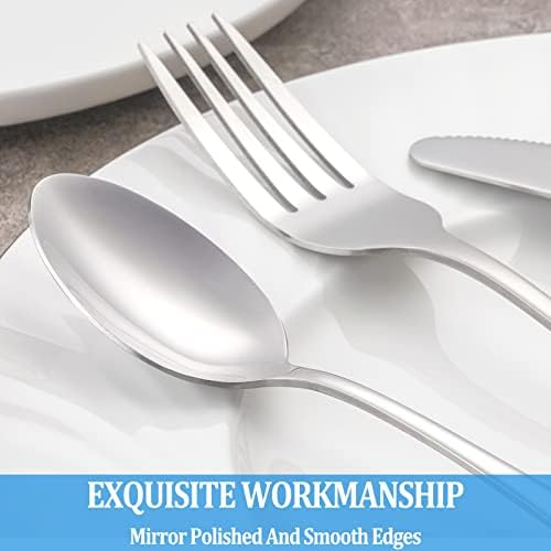 Dinner Spoon Set,16 Pcs 7.3" Tablespoons,Premium Food Grade Stainless Steel Spoons