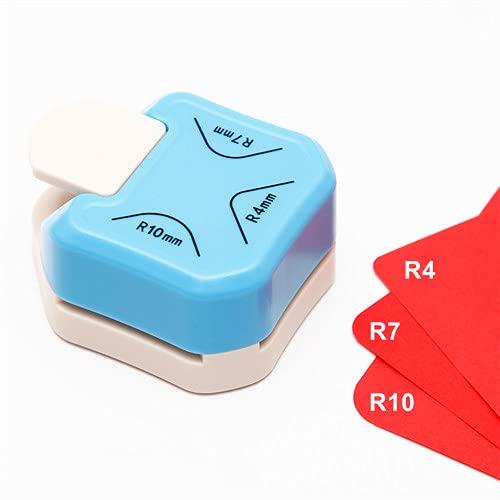 QIQQIKIN Paper Corner Rounder 3 in 1 （R4mm+R7mm+R10mm）， Punches for Crafts，