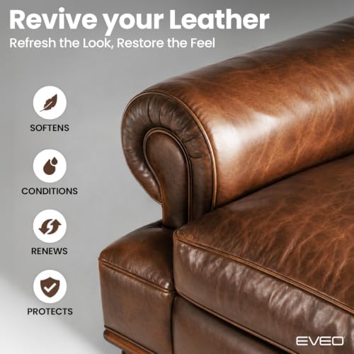 EVEO Leather Wipes 4-in-1 Leather Cleaner and Conditioner for Furniture