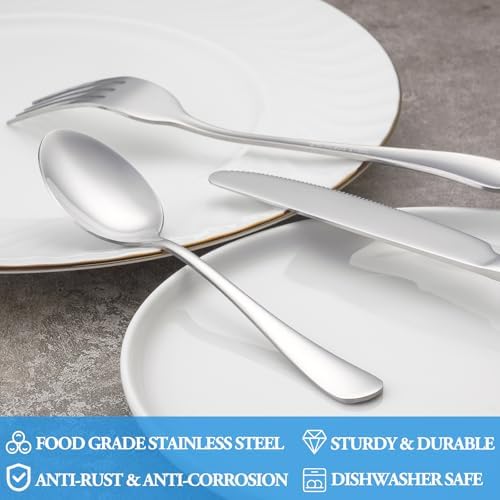 Dinner Spoon Set,16 Pcs 7.3" Tablespoons,Premium Food Grade Stainless Steel Spoons