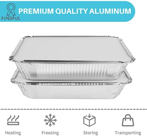 Aluminum Pans with Lids (50-Pack