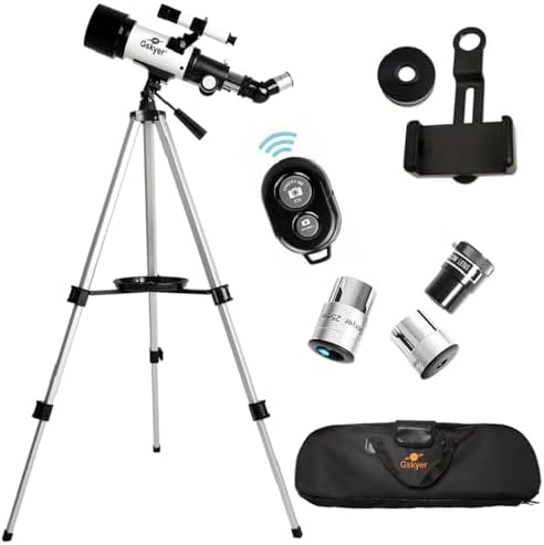 Gskyer Telescope, 70mm Aperture 400mm AZ Mount Astronomical Refracting Telescope for Kids