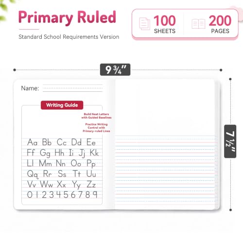 Forvencer Primary Composition Notebook K-2, Primary Journal Draw and Write