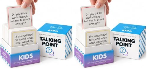 200 Kids Conversation Cards - Screen-Free Family Dinner Game and Road Trip Essential