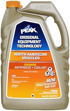 PEAK OET Extended Life Orange 50/50 Prediluted Antifreeze/Coolant for North American