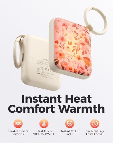 Ultra Slim Rechargeable Hand Warmers with Smart Temp Control