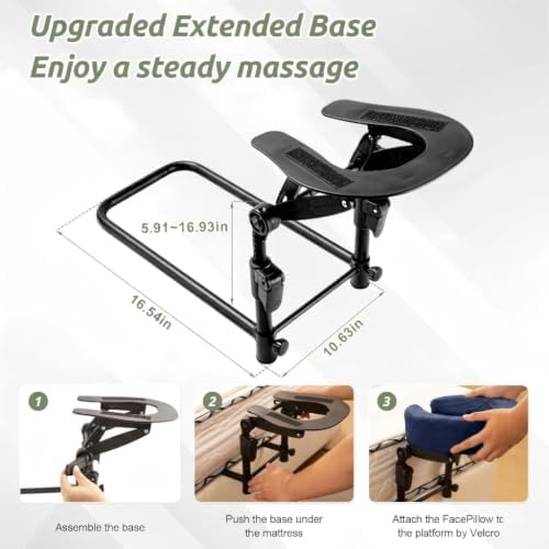 Massage Headrest for Bed, Head Holder & Face Cradle with Face Down Pillow