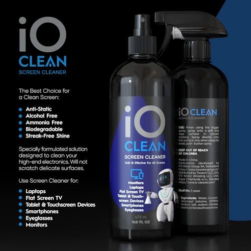 iO CLEAN 16oz Screen Cleaner Spray – Best Large Cleaning Kit