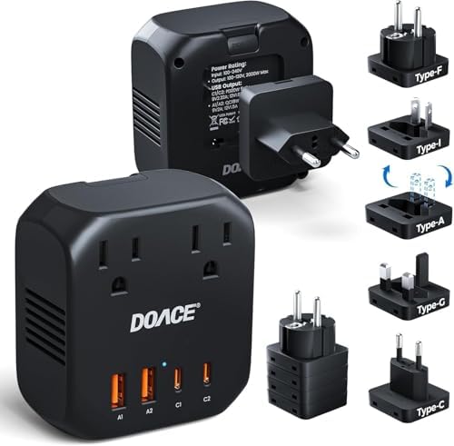 220V to 110V Converter, 2000W Voltage Converter US to Europe for Hair Dryer