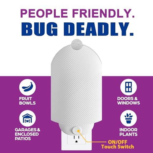 Flying Insect Trap for Indoor Use (2 Starters & 6 Refill Cartridges), UV