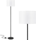 Modern Floor Lamp Simple Design with White Shade, Foot Pedal Switch, 60"
