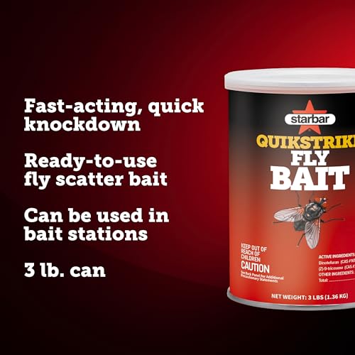 Starbar QuikStrike Fly Bait, 3 lb, Ready-to-Use Outdoor Scatter Bait