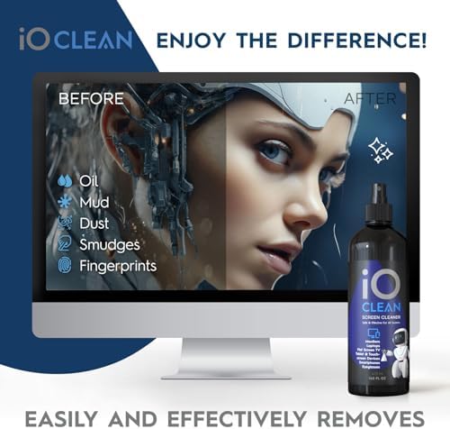 iO CLEAN 16oz Screen Cleaner Spray – Best Large Cleaning Kit