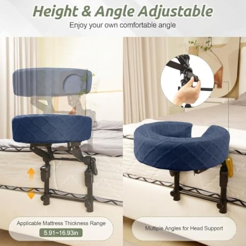 Massage Headrest for Bed, Head Holder & Face Cradle with Face Down Pillow