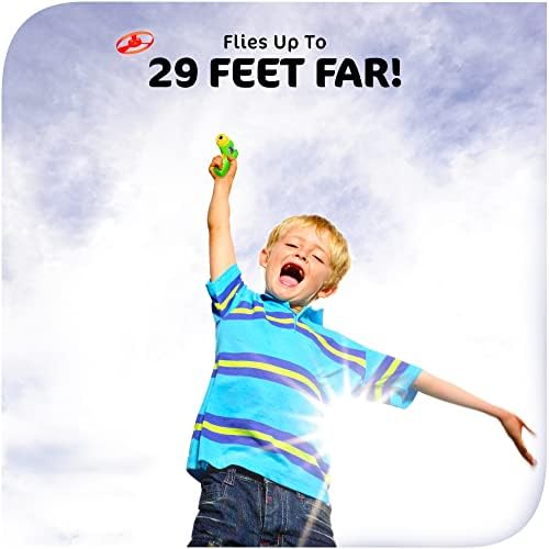 12 Pack Flying Disc Shooters for Kids, Interactive Cat Fetch Spinning Saucer Launcher