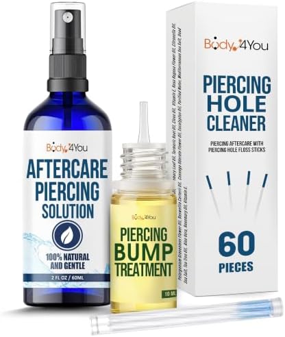 BodyJ4You Piercing Aftercare Spray - Bump Oil Ear Piercing Cleaner Floss
