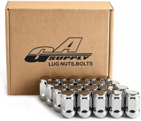 GAsupply 1/2x20 Lug Nuts 20pcs, Chrome 1.38"Tall 3/4" 19mm Hex, Cone Seat
