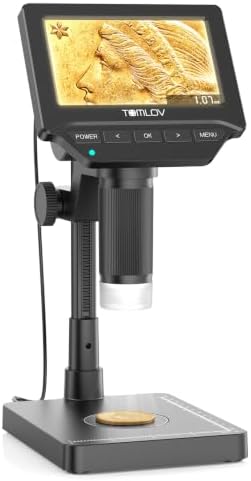 TOMLOV DM4W Microscope with Weighing Scale: 4.3" Digital Coin Magnifier