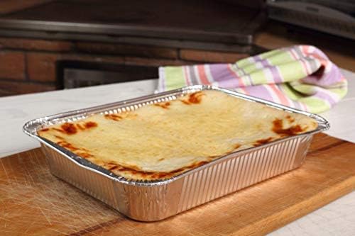 Aluminum Deep Foil Pans Full Size, Large Disposable Roasting & Baking Pan