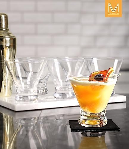 Martini Glasses Set of 4, 8oz Coupe Cocktail Glasses for Margarita