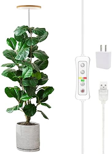 Grow Lights for Indoor Plants, Full Spectrum 6.3" Halo Plant Light