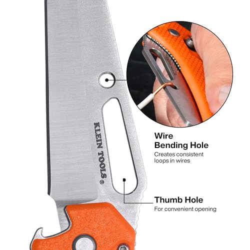 Klein Tools 44056D Electrician's Pocket Knife with Driver, Sheepsfoot Blade