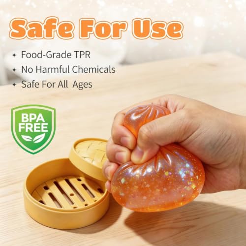 Squeeze Toys 2PCS Mystery Box Dumpling Rising Stress Ball