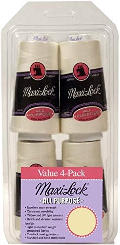 Maxi-Lock All Purpose Serger Thread - 4-Pack Eggshell Color, 3000 Yards Each