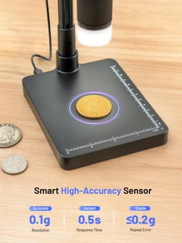TOMLOV DM4W Microscope with Weighing Scale: 4.3" Digital Coin Magnifier