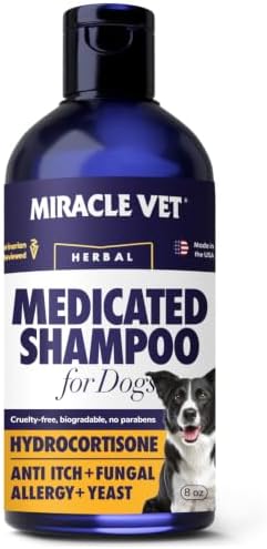 Miracle Vet Medicated Dog Shampoo for Itchy Skin Relief 8 fl oz