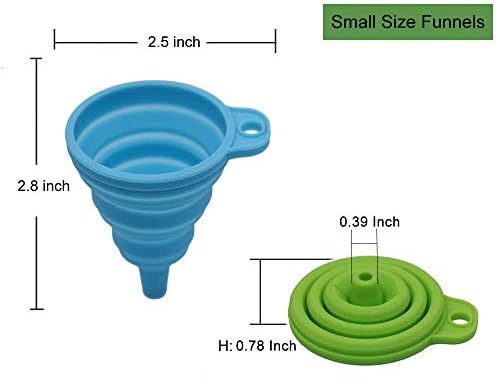KongNai Kitchen Funnel Set 4 Pack, Small and Large