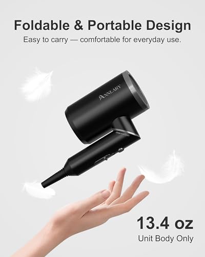 ANNLARY Hair Dryer with Comb, ANNLARY 1800W Blow Dryer with Diffuser for