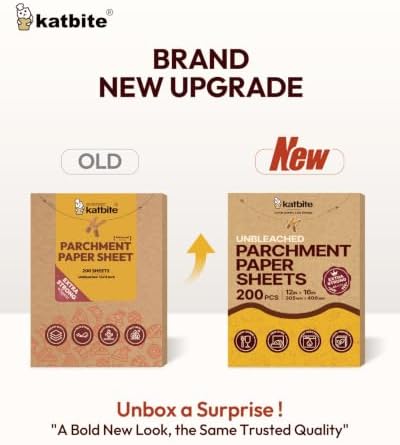 Katbite 200Pcs 12x16 In Unbleached Parchment Paper for Baking