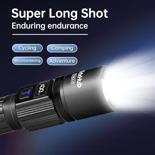 TrixHub Rechargeable Flashlights 2 Pack Super Bright High Lumens Flashlight